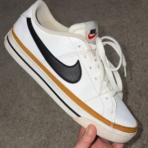 Nike Court Legacy Sneakers with Black and Tan Details